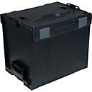 BS SYSTEMS gereedschapskoffer L-BOXX 374, inwendige afmetingen B378xD294xH339mm, slagvast ABS, zwart antraciet, stapelbaar