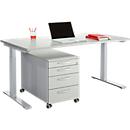 Büromöbelset 2-tlg. MODENA FLEX, höhenverstellbar, Breite 1600 mm