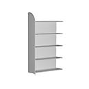 Büroregal Dante®, Anbauregal, H 1900 x B 1000 mm, Rückwand, lichtgrau
