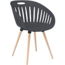 Buitenstoel Topstar T2023, 2 stuks, ergonomische kunststof kuip, poten in- en uitzwenkbaar, antraciet