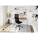 Bureau à domicile, réglage manuel de la hauteur, rectangulaire, pieds en C L 1400 x P 672 x H 650-850 mm, chêne sauvage/blanc