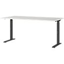 Bureau Agenda, réglage mécanique de la hauteur, L 1600 x P 800 x H 680-910 mm, gris clair/noir