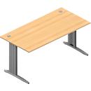 Bureau ARLON-OFFICE, l. 1600 x P 800 x H 730 mm, coloris hêtre