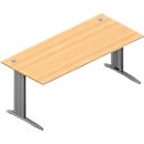 Bureau ARLON-OFFICE, l. 1800 x P 800 x H 730 mm, coloris hêtre