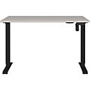 Bureau Athen, réglage électrique de la hauteur, rectangle, piétement en T, panneau de commande à mémoire, L 1200 x P 800 x H 720-1190 mm, cachemire/noir