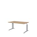 Bureau BARI, rectangulaire, forme A, pieds en C, l. 1600 x P 800 mm, coloris chêne