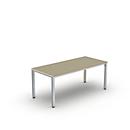Bureau Bexxstar, rectangulaire, 4 pieds en tube carré, L 1800 x H 740 mm, érable/chrome argenté