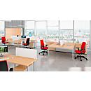 Bureau d'angle ARLON-OFFICE, 4 pieds, approche à gauche, L 1600 x P 1200 x H 730 mm, décor chêne