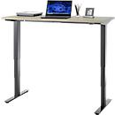 Bureau EHV, hauteur réglable électriquement, jusqu'à 100 kg, 605-1265 mm, piétement en T sans traverse, panneau up/down, L 1300 x P 650, chêne/noir