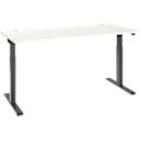 Bureau ERGO-T 2.0 - elektrisch in hoogte verstelbaar - B 1800 x D 800 x H 715-1205 mm - T-voet antraciet - wit - ons merk Schäfer Shop Select