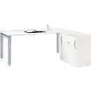 Bureau LOGIN, b 1600 mm + aanbouwkast met schuifdeuren LOGIN, b 800 mm, set