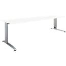 Bureau LOGIN - réglage manuel de la hauteur - pied en C - L 1800 x P 800 x H 660-820 mm - blanc- notre marque Schäfer Shop Select