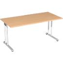 Bureau PALENQUE, pieds en C, rectangulaire, l. 1600 x P 800 x H 720 mm, hêtre