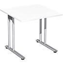 Bureau PALENQUE, pieds en C, rectangulaire, l. 800 x P 800 x H 720 mm, blanc