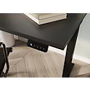 Bureau Profi 2.0, réglage électrique de la hauteur, L 1200 x P 800 x H 710 - 1190 mm, graphite/noir