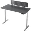 Bureau - rechthoekig - elektrisch in hoogte verstelbaar - T-poot - B 1600 x D 800 x H 620-1280mm - incl. Memory Master + bureauverdeler - grafiet/zilver