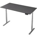 Bureau - rectangulaire - réglage électrique de la hauteur - piétement en T - L 1600 x P 800 x H 620-1280 mm - avec Memory Master - graphite/argenté
