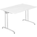 Bureau TARA, pieds en C, rectangulaire, l. 1200 x P 800 x H 720 mm, blanc