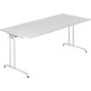 Bureau TARA, pieds en C, rectangulaire, l. 1800 x P 800 x H 720 mm, gris clair