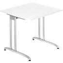 Bureau TARA, pieds en C, rectangulaire, l. 800 x P 800 x H 720 mm, blanc