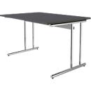 Bureau Toledo, hauteur ajustable, rectangulaire, pieds en C, largeur 1200 mm, anthracite