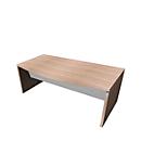 Bureau X-TIME-WORK, panneau, avec arrondi, l. 2000 x P 1000 x H 740 mm, orme/alu
