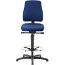 Bureaustoel All-In-One 9631, opstaphulp en glijders, stoffen bekleding, Duotec blauw