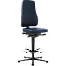 Bureaustoel All-in-One 9641, met glijder en opstapsteun, bekleding kunstleer, blauw