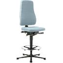 Bureaustoel All-in-One 9641, met glijder en opstapsteun, stoffen bekleding, Duotec grijs