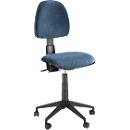 Bureaustoel Saloon, zonder armleuningen, met randbescherming, in hoogte verstelbaar, blauw