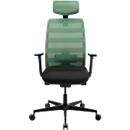 Bureaustoel SSI PROLINE NEW WORK - Mesh – met hoofdsteun - frame zwart - mint – ons merk Schäfer Shop Selectäfer Shop Select