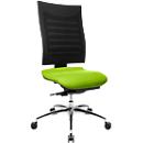 Bureaustoel SSI Proline S3 - synchroonmechanisme- ergonomische leuning - zonder armleuningen - zwart/apppelgroen - Schäfer Shop Select