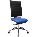 Bureaustoel SSI Proline S3 - synchroonmechanisme- ergonomische leuning - zonder armleuningen - zwart/blauw - Schäfer Shop Select