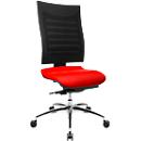 Bureaustoel SSI Proline S3 - synchroonmechanisme- ergonomische leuning - zonder armleuningen - zwart/rood - Schäfer Shop Select