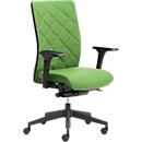 Bureaustoel WIKI, met armleuningen, met net of met stof bekleed, 2 kruisvoeten naar keuze
