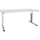Bureautafel ALICANTE, C-poot, rechthoek, B 1600 x D 800 x H 680-820 mm, lichtgrijs
