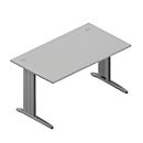 Bureautafel ARLON-OFFICE, B 1400 x D 800 x H 730 mm, lichtgrijs