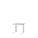 Bureautafel BARI, C-poot, vorm B, rechthoek, B 800 x D 800 x H 680-820 mm, lichtgrijs