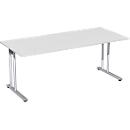 Bureautafel PALENQUE, C-poot, rechthoek, B 1800 x D 800 x H 720 mm, lichtgrijs