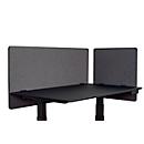 Bureauwand Luxor, klembevestiging, geluidsabsorptie tot 85 %, ca. 3 kg, B 600 x D 20 x H 600 mm, PET &amp; staal, leigrijs