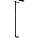 Butler LED vloerlamp, 80 W, 8800 lm, 4000 K, geschikt voor computerwerkplekken, directe/indirecte verlichting, traploos dimbaar, bewegingssensor, zwart