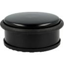 Butoir de porte – inox - Ø 100 x H 40 mm rond- anneau en caoutchouc anti-chocs pour les portes - antidérapant - noir