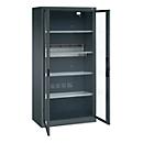 C+P Akkuladeschrank Acurado, abschließbar, mit Inneneinrichtung, B 930 x T 500 x H 1950 mm, Stahl, anthrazitgrau RAL 7016/anthrazitgrau RAL 7016