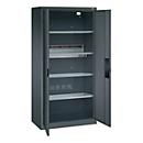 C+P Akkuladeschrank Acurado, abschließbar, mit Inneneinrichtung, B 930 x T 500 x H 1950 mm, Stahl, anthrazitgrau RAL 7016/anthrazitgrau RAL 7016