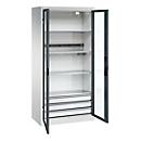 C+P Akkuladeschrank Acurado, abschließbar, mit Inneneinrichtung, B 930 x T 500 x H 1950 mm, Stahl, anthrazitgrau RAL 7016/lichtgrau RAL 7035