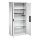 C+P Akkuladeschrank Acurado, abschließbar, mit Inneneinrichtung, B 930 x T 500 x H 1950 mm, Stahl, lichtgrau RAL 7035/lichtgrau RAL 7035