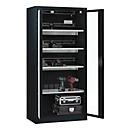 C+P Akkuladeschrank Acurado, abschließbar, mit Lüftung + Inneneinrichtung, B 930 x T 500 x H 1950 mm, Stahl, anthrazitgrau RAL 7016/anthrazitgrau RAL 7016
