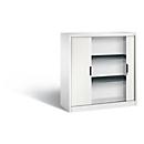 C + P Armoire à rideau Omnispace, 3 HC, verrouillable, L 1200 x P 420 x H 1230 mm, acier/plastique, blanc trafic