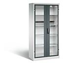 C+P Basic batterijlaadkast met kijkvenster van acrylglas, H 1950 x B 930 x D 500 mm, lichtgrijs/antraciet