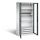 C+P Basic batterijlaadkast met kijkvenster van acrylglas, H 1950 x B 930 x D 500 mm, lichtgrijs/antraciet